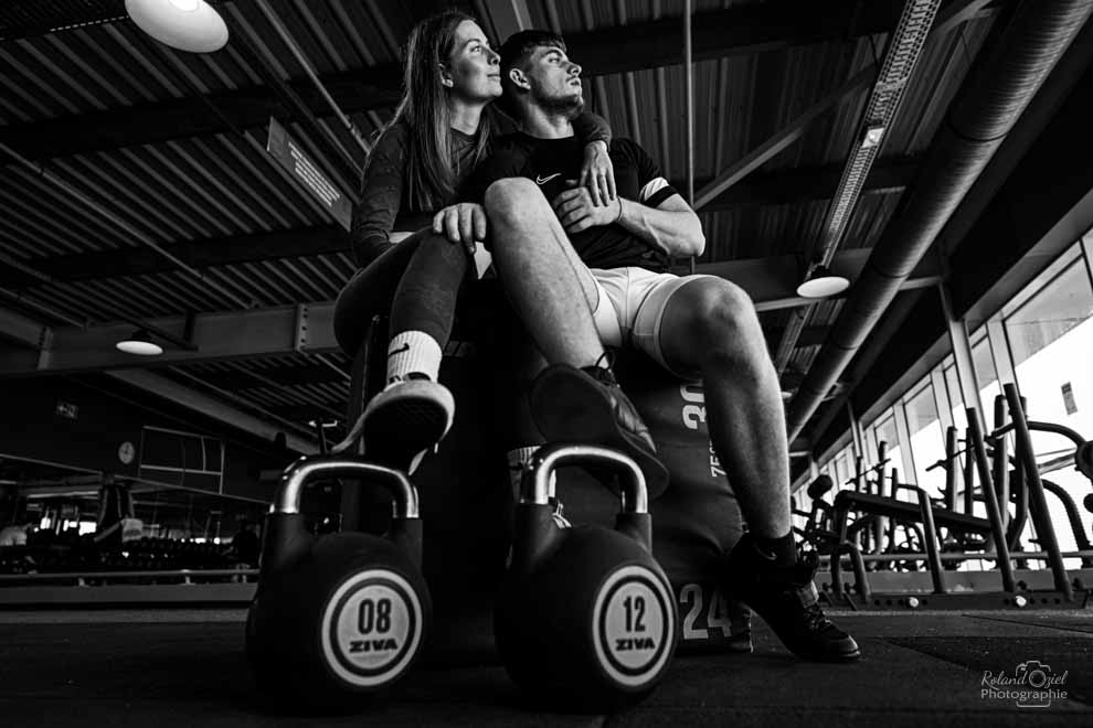 Shooting photo en salle de sport