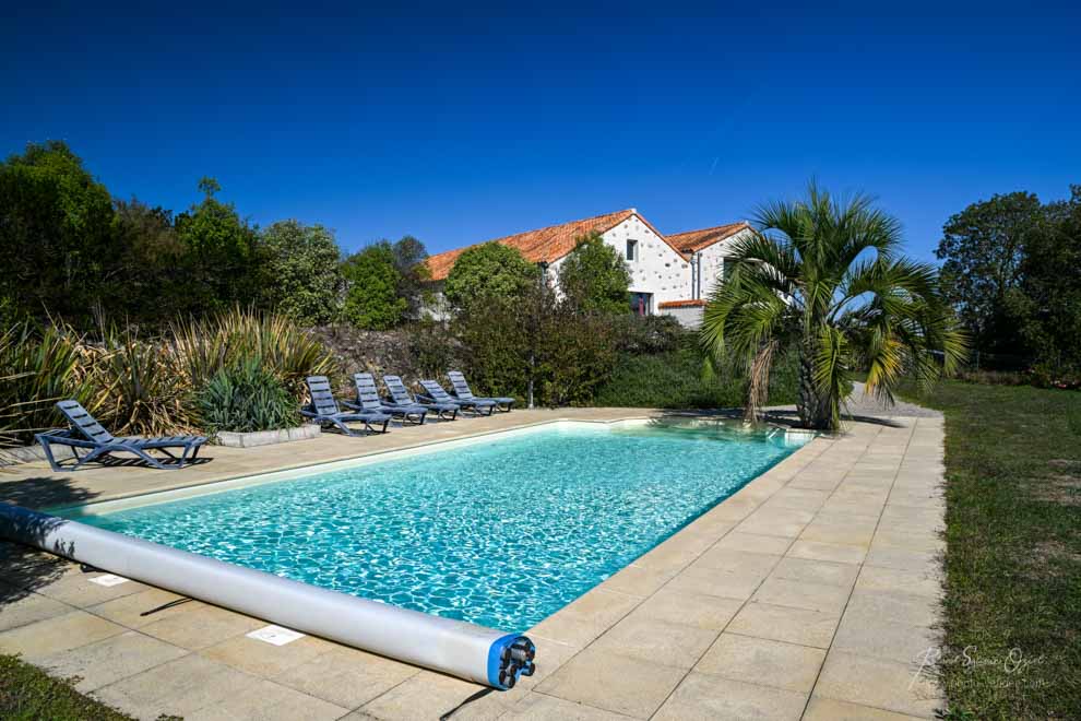 Photo de la piscine du gîte