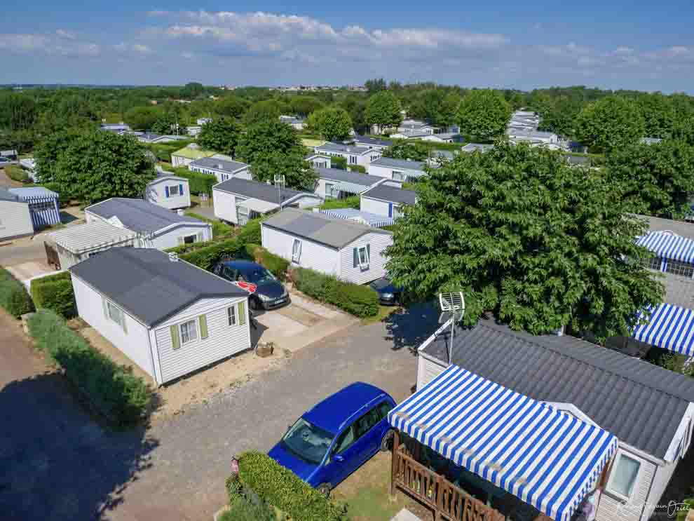 Photo vue du ciel du camping par photographe spécialisé