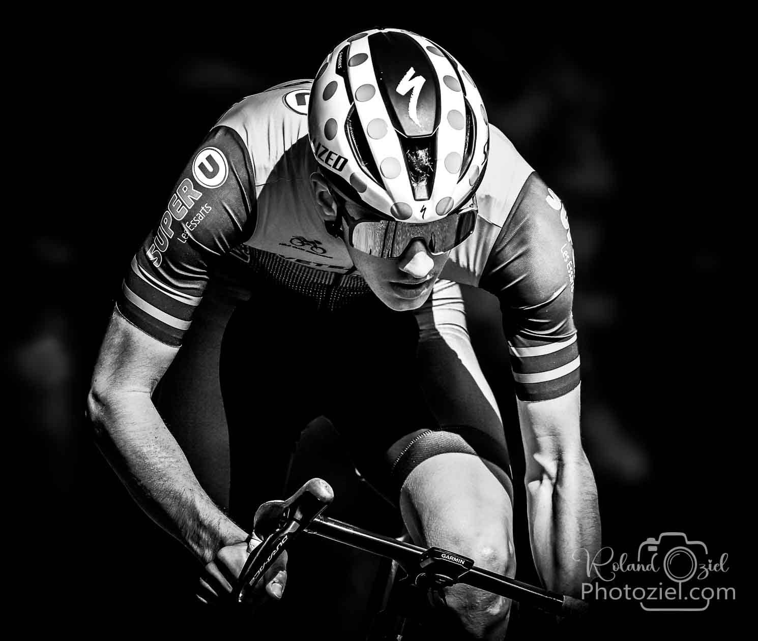Photographe sportif de vélo de course