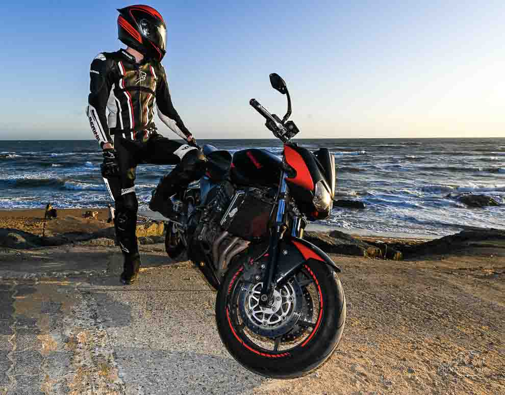 Shooting photo d&apos;un motard