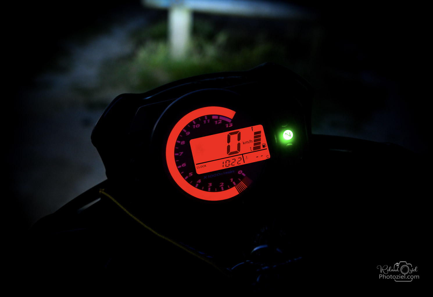 Photo du compteur de la moto