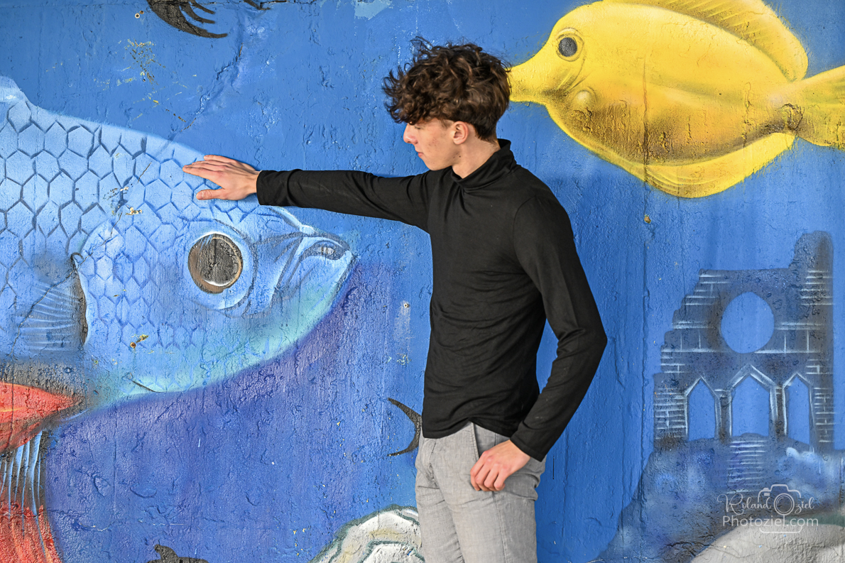 Session photo aux Sables d&apos;Olonne avec un jeune homme